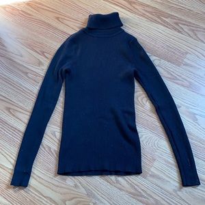 small black ribbed turtleneck
